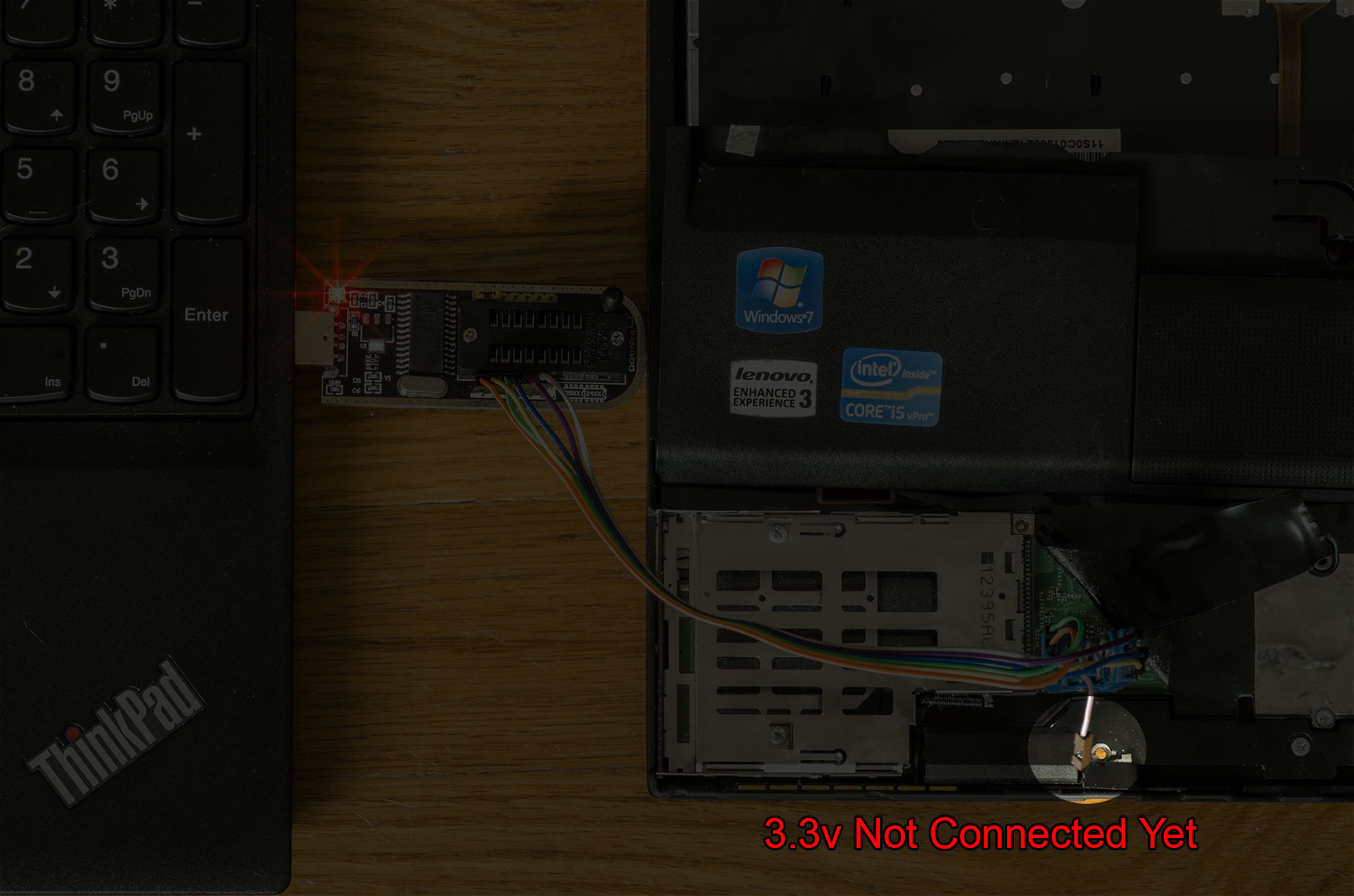 Connect to bottom chip