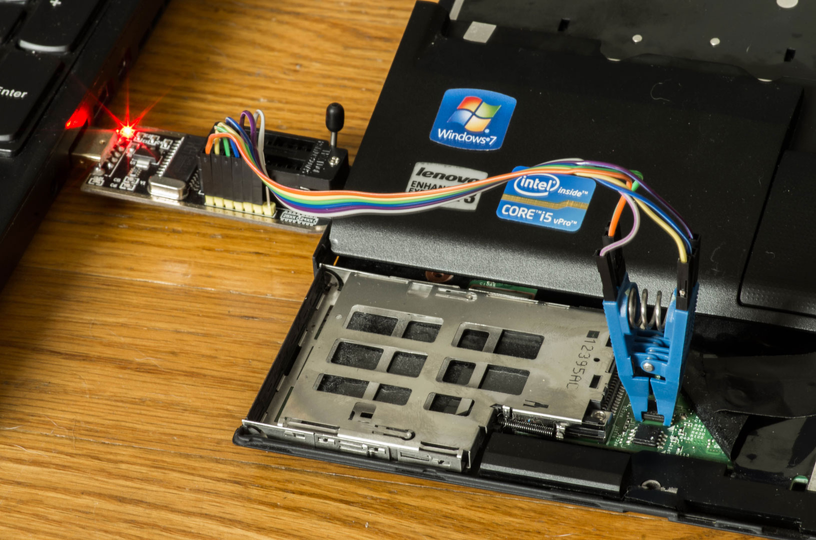 Connect power to top chip