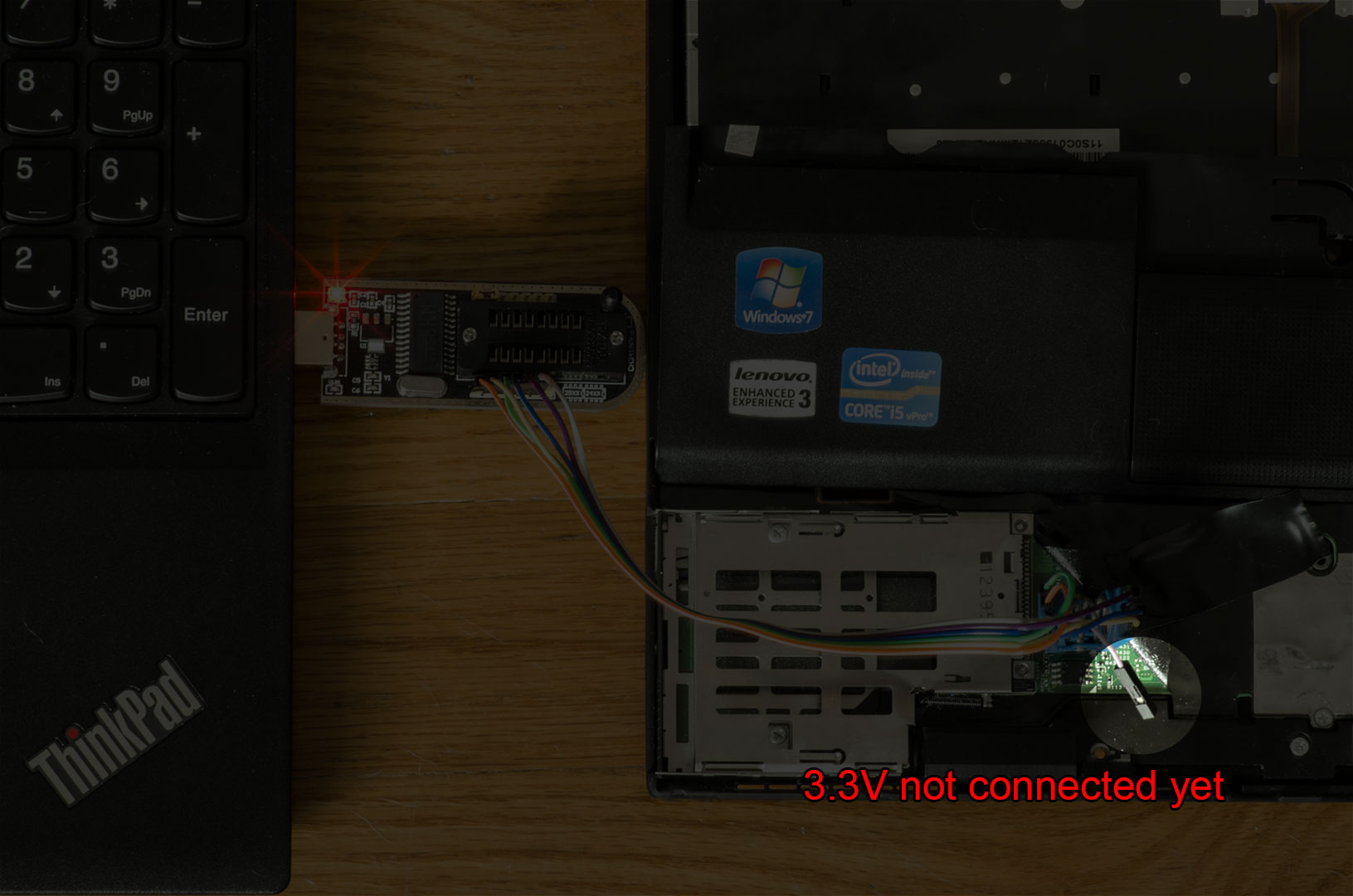 Connect to top chip